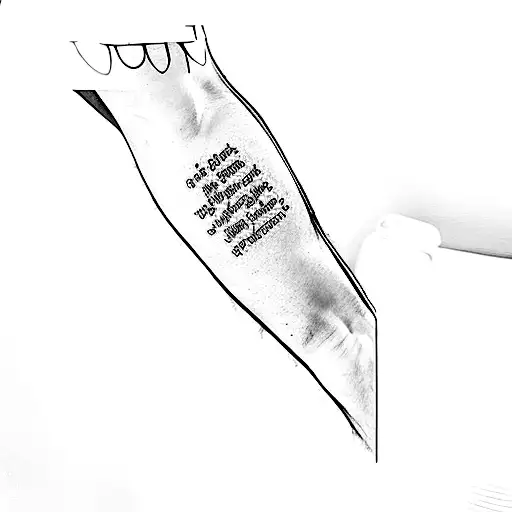 A Man's Forearm With A Quote On It