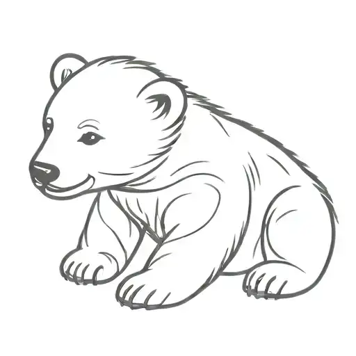 Baby Polar Bear Sitting