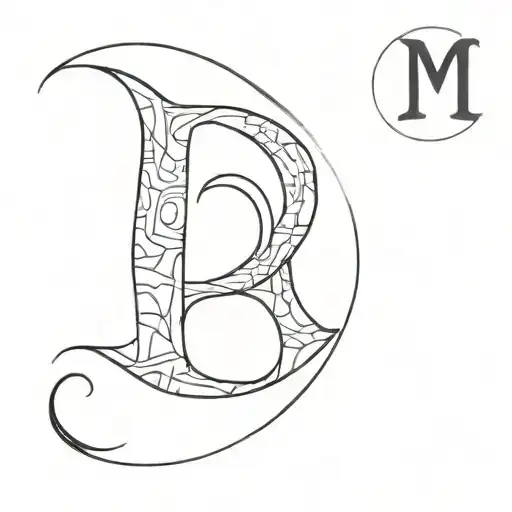 Moon With Letter M