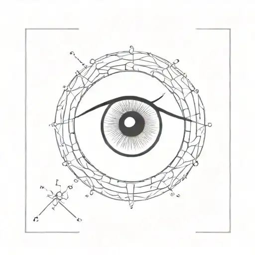 Outline Of A Human Eye With A Dark Circular Male Pattern Around It