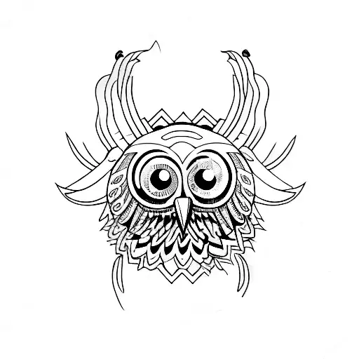 Shaman With 3 Eye Head Owl