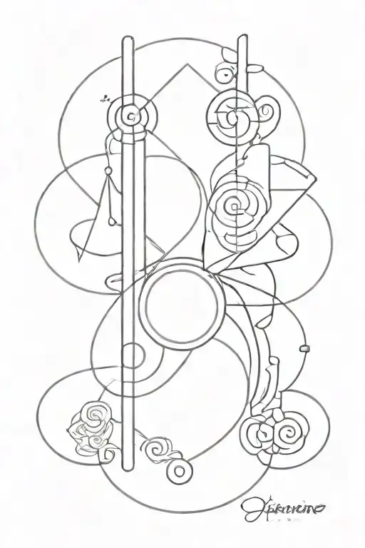 Gitarre With Spiritual Signs Gemini And Others Buddhism Symbols