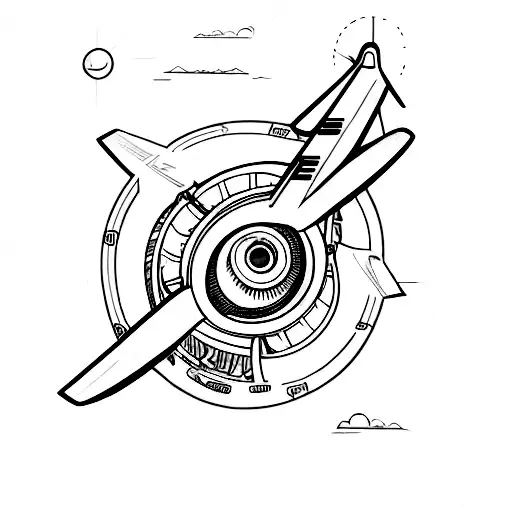 Airplane Engine Nacelle Shape Outline
