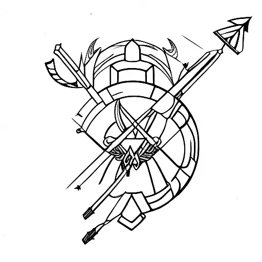 Sagittarius Arrow With The Word Sempiterno