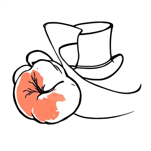 Fine Line Peach And Top Hat Adorned