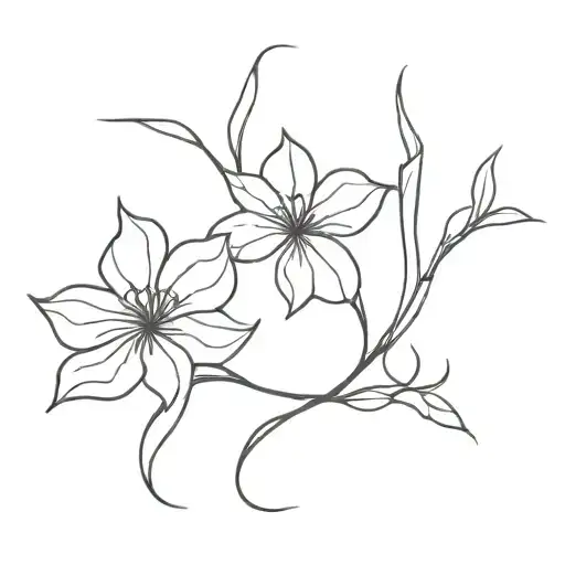Wallflower One Line Design