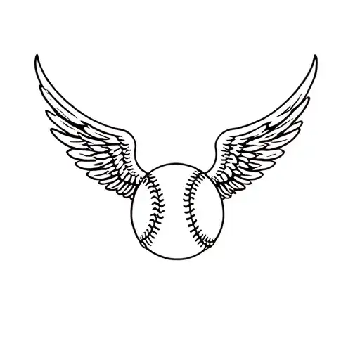 Angel Wings And Softball