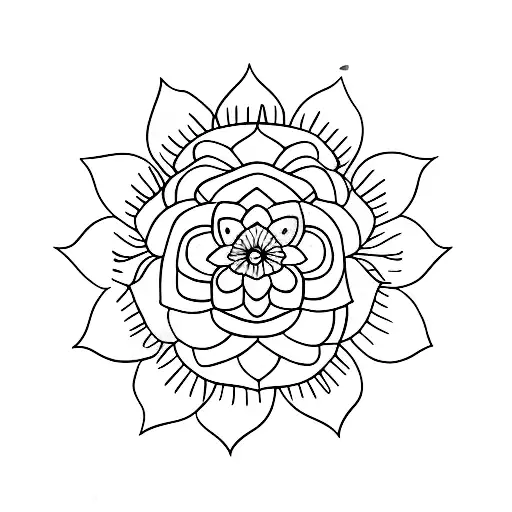 Moon With Lotus Flower