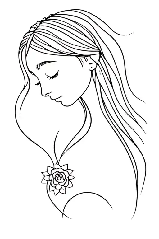 Daughter Tattoo Design Combining Elements