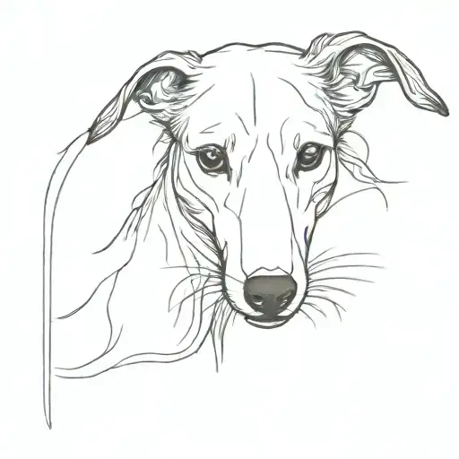 Long Haired Whippet Dog