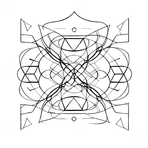 A Geometric Pattern Inspired By Sound Waves And Music Notation