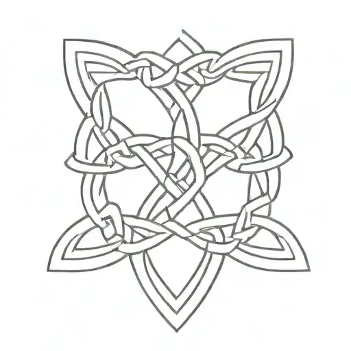 Celtic Knot With Names Incorporated Into The Design