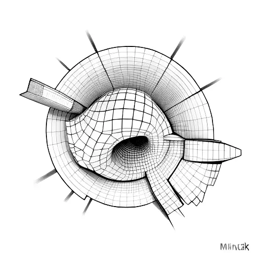 3D Sunrise In Distance