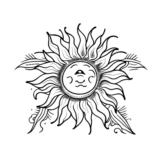 Sun Flower With Stalk