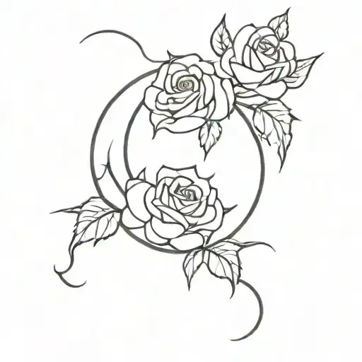 Moon And Roses Thorn Vine