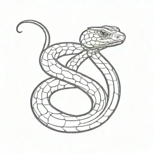 Minimalistic Cobra Not Cartoon