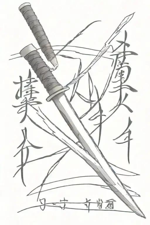 Katana Written On The Blade Honor In Japanese