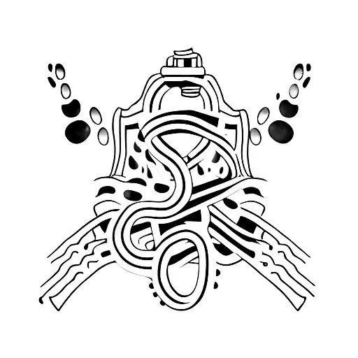 Lung Cancer Ribbon With Paw Print