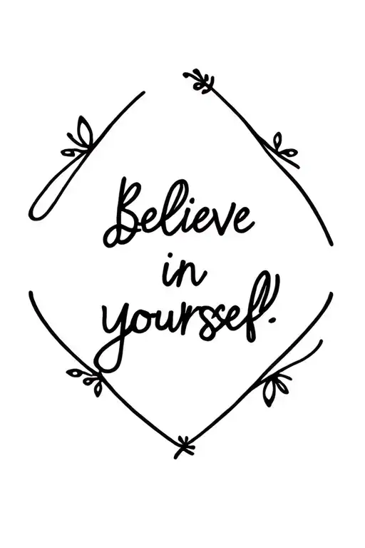 The Inscription Believe In Yourself