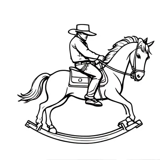 Cowboy On A Rocking Horse