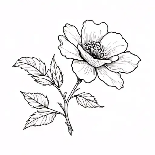 Cherokee Rose On A Stem