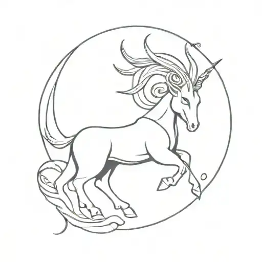 Tattoo Designs Minimalist Capricorn