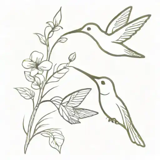 Hummingbird And Butter Fly