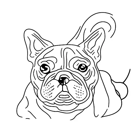 French Bulldog Fine Line