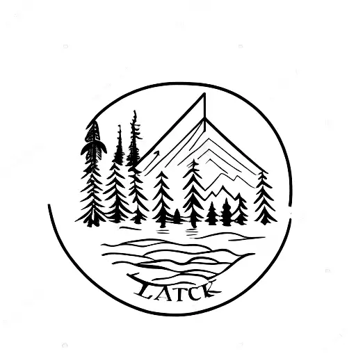 Black Forest With A Lake And In The Stocks Of The Tree The Initials Dmb