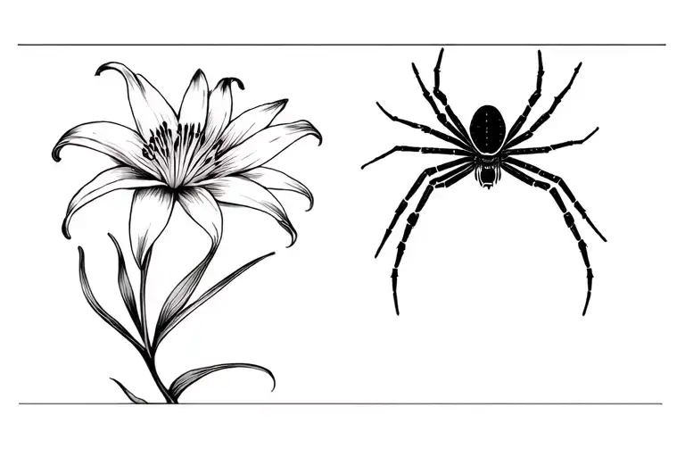 Spider Lily And Spider