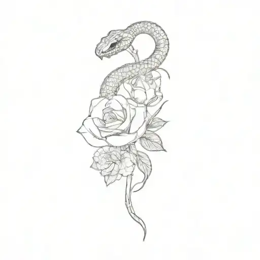 Snake And Roses