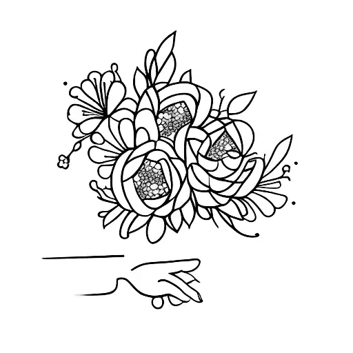 I Love You In Sign Language With Dainty Flowers Around It