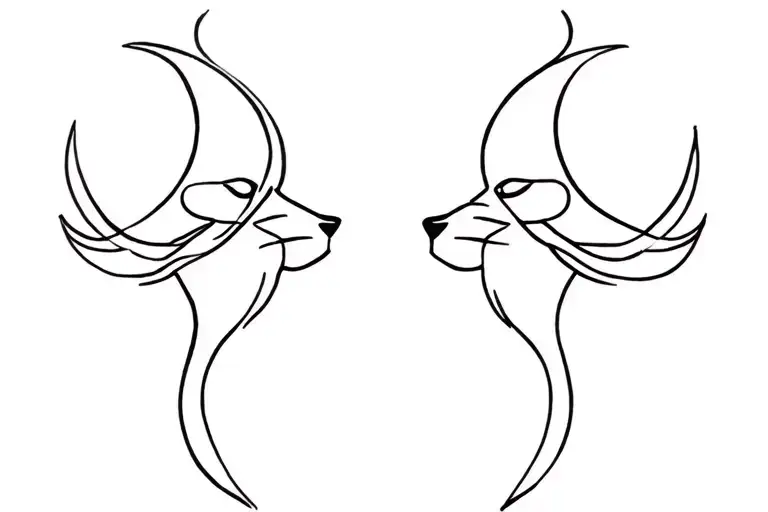 Leo & Virgo Symbol Incorporated Within The Design