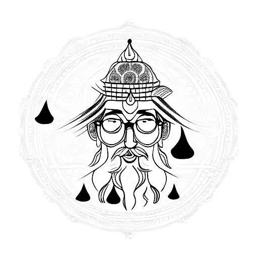 George Harrison Signature With Hindu Symbol