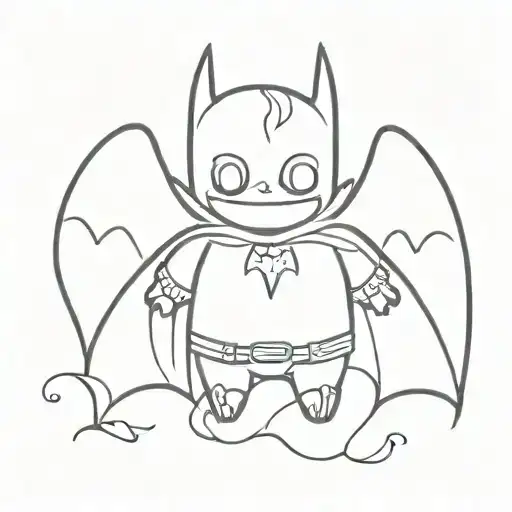 Little Cute Batman Ghost