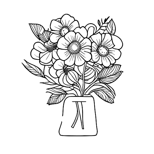 Birth Flower Bouquet For July September October And December