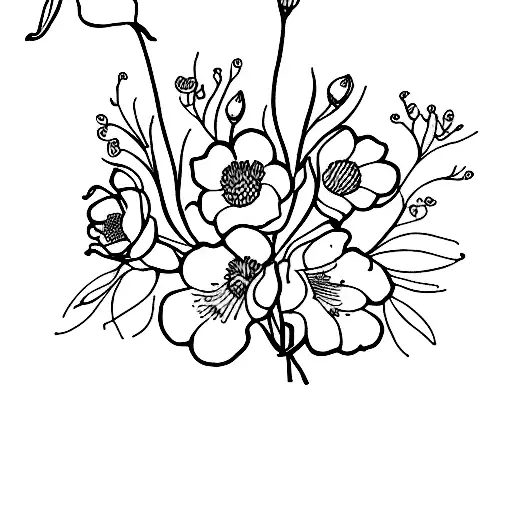 Birth Flower Bouquet July September October December