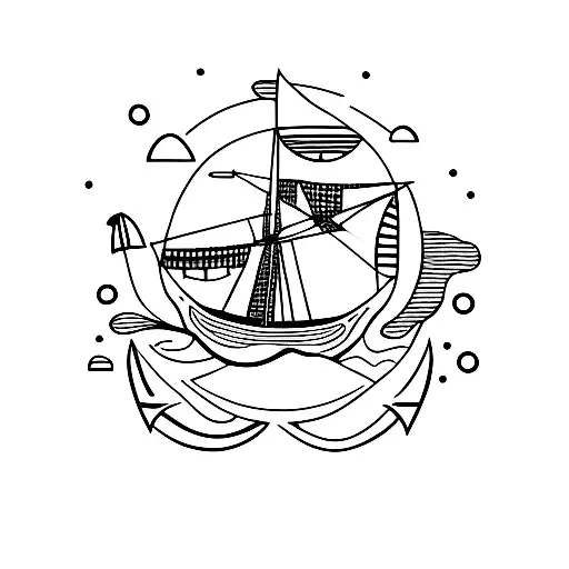 Anchor Sea Sailboat Sun