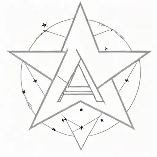 Letter A Shaped Like A Star