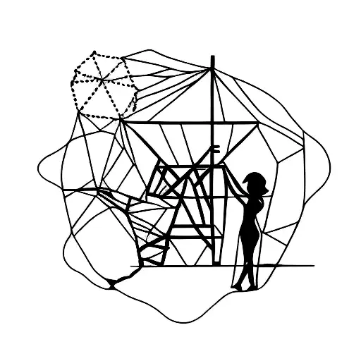 A Minimalist Tattoo Of A Silhouette Of My Wife And I Holding Hands