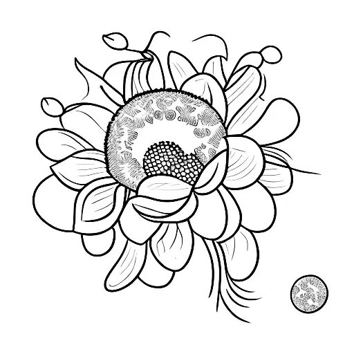 Small Simple 1982 With A Couple Of Cancer Birth Flowers And Bees