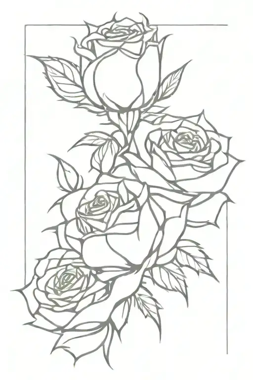 Roses With Spines Crown Surrounded