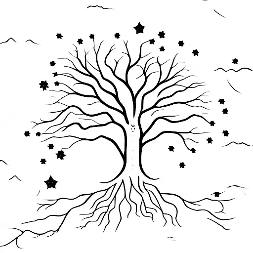 Tree Of Stars With Roots Of Water