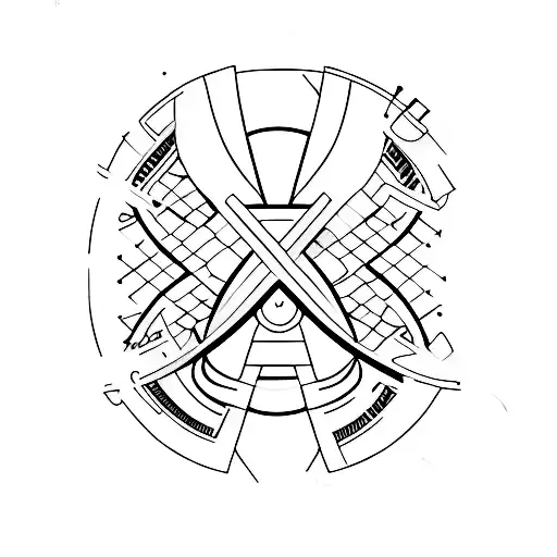 A Minimalist Design Of A Guitar With A Subtle Cross Incorporated Into The Body Of The Guitar