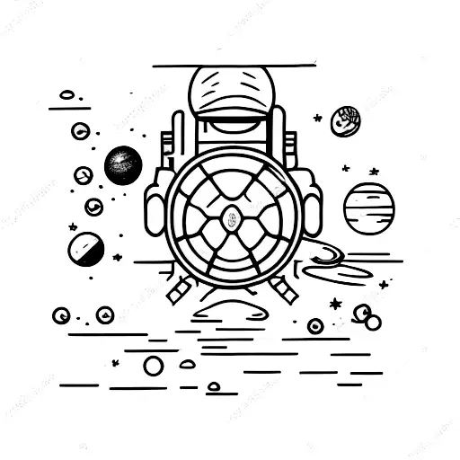 Space Theme For Shoulder With Very Little Color