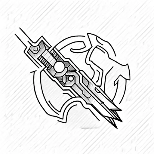 Cyberpunk Long Skinny Arrow Tattoo On Arm