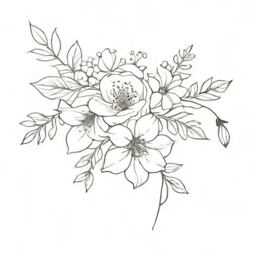 May September Birth Flower Bouquet