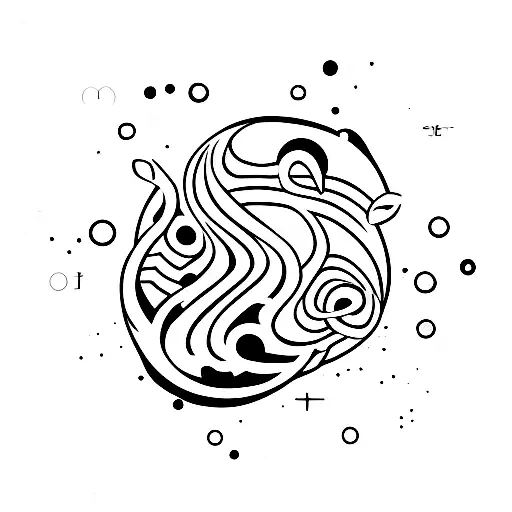 Stream With Rock Inside Abstract