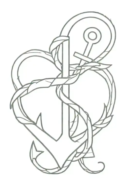Choss Heart Anchor Intertwined