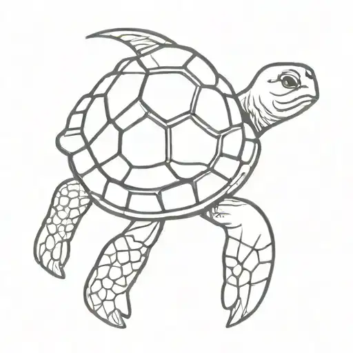 Cute Minimalistic Turtle